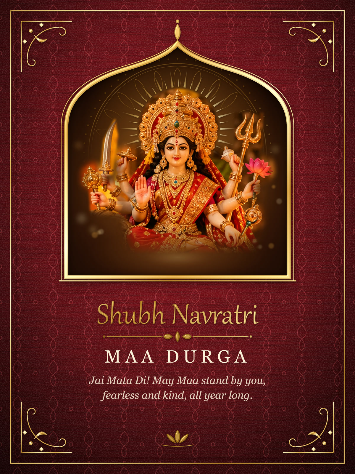 Maa Durga Diwali card