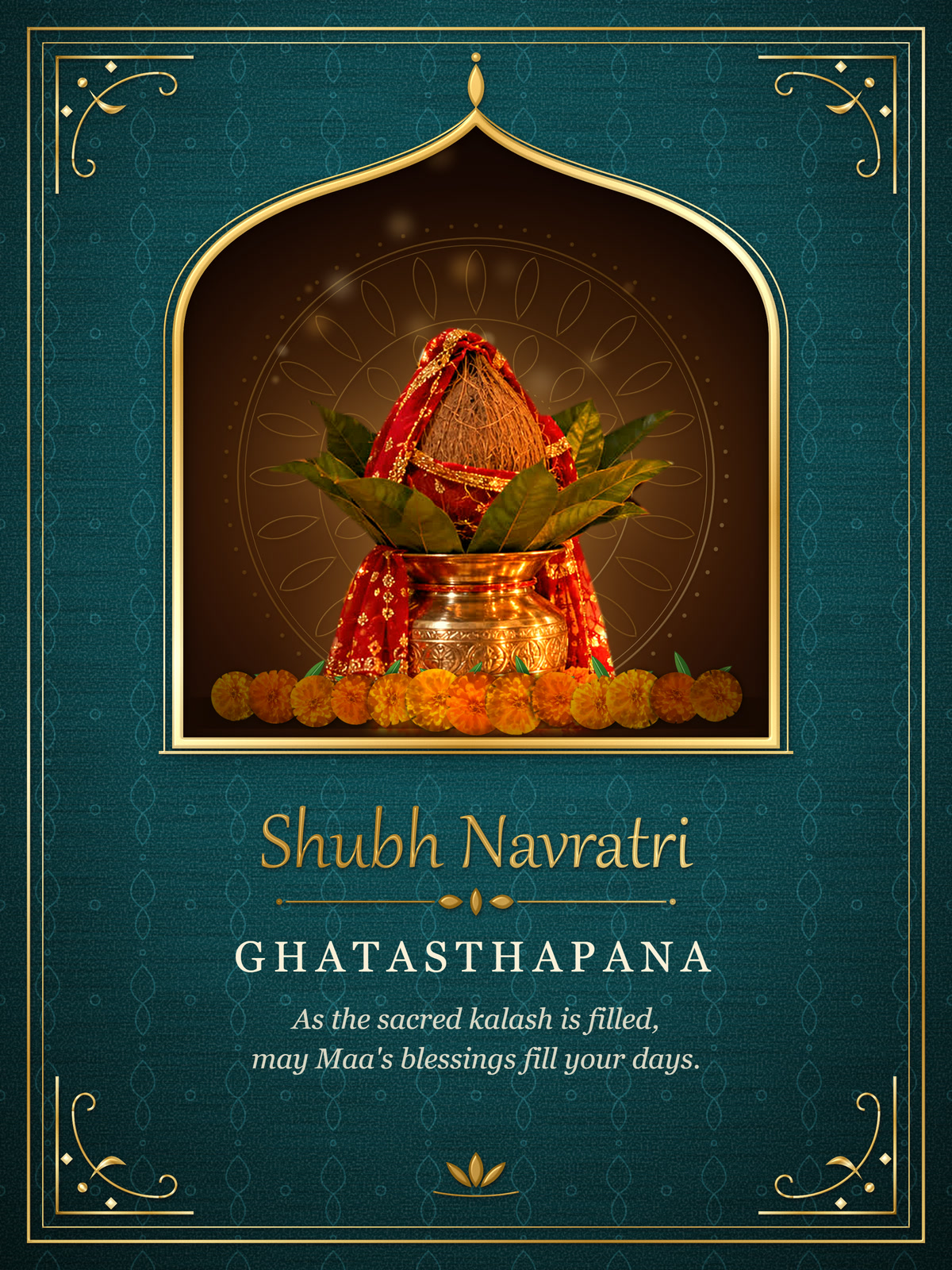 Ghatasthapana Diwali card